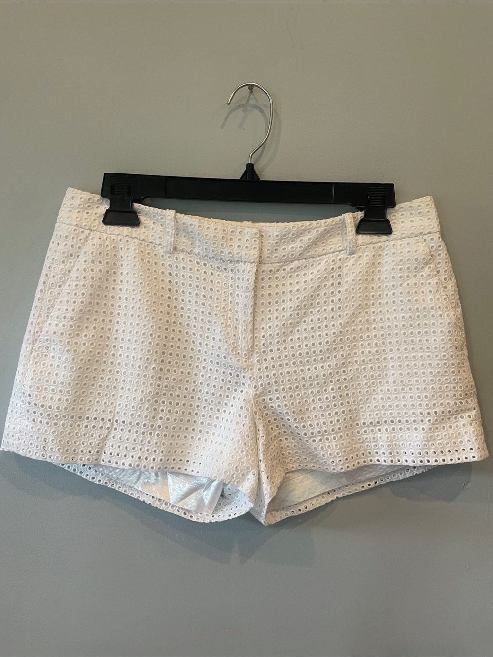White Eyelet Cotton Shorts Michael Kors Size 4